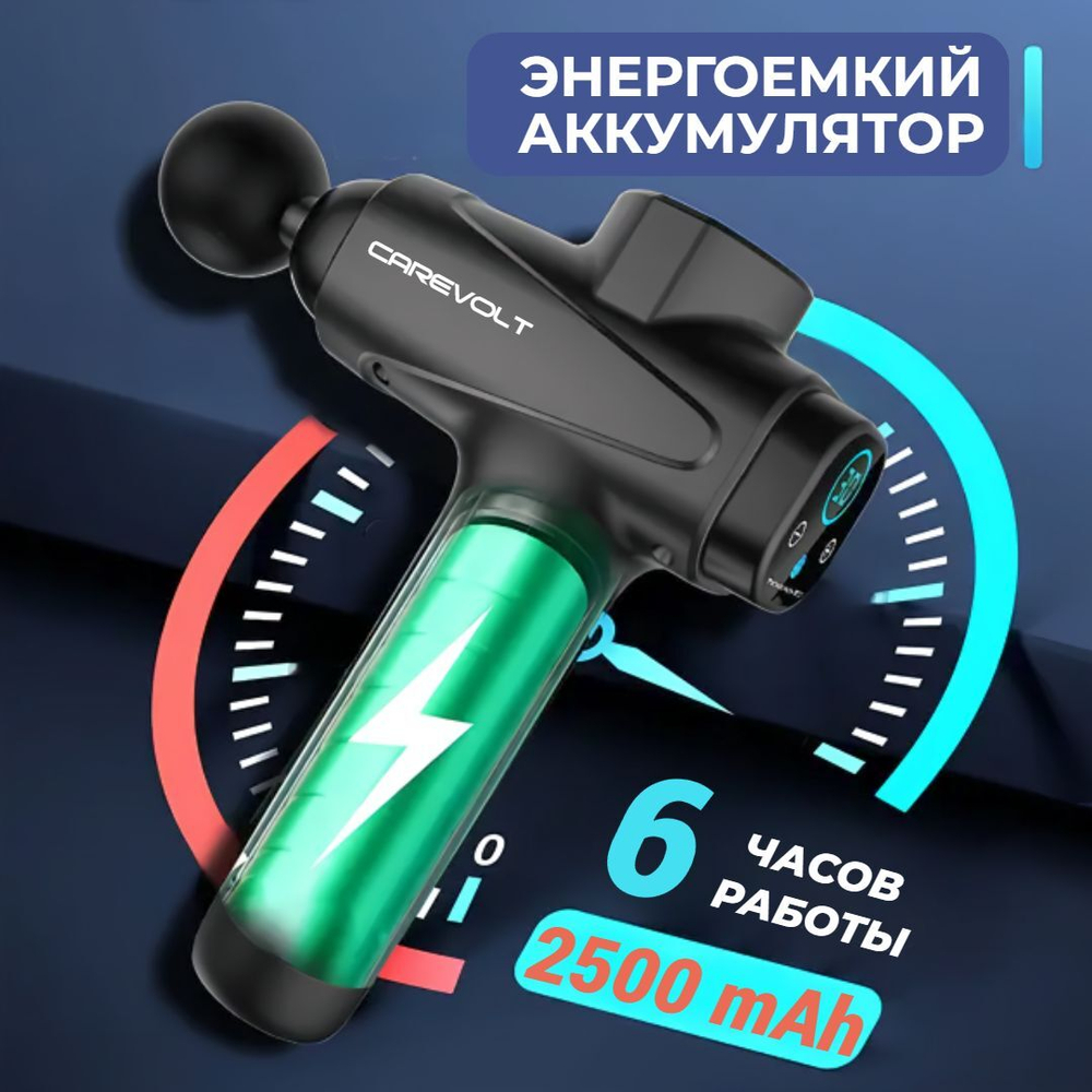 Перкуссионный массажер ударный вибрационный пистолет для тела для массажа шеи и плеч, ног, икр, ягодиц