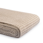 Плед из шерсти бежево-серого цвета из коллекции essential, 130х180 см