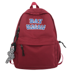 BESSIO Nylon Backpack Unisex Ecru/Black/Red/Blue