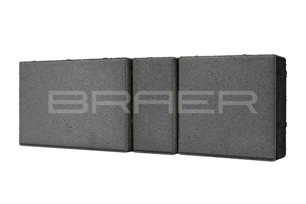 Тротуарная плитка Braer Старый город Ландхаус, Серый, 80 мм