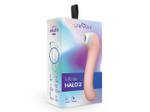 Вакуумный клиторальный стимулятор с вибрирующей и нагреваемой ручкой Halo 2, цвет Персиковый (Цвет: розовый)