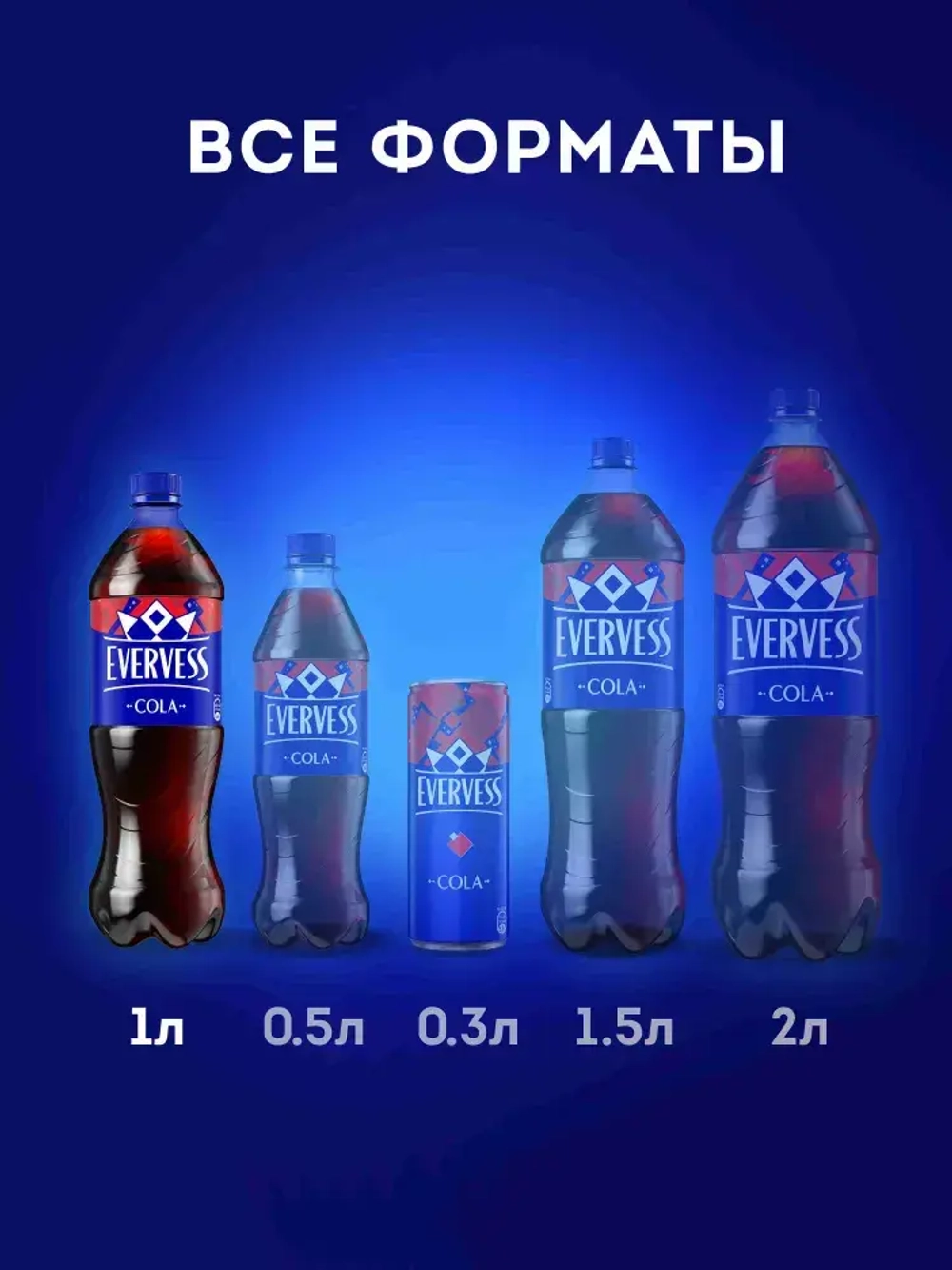 Газированный напиток Evervess Cola, 1 л