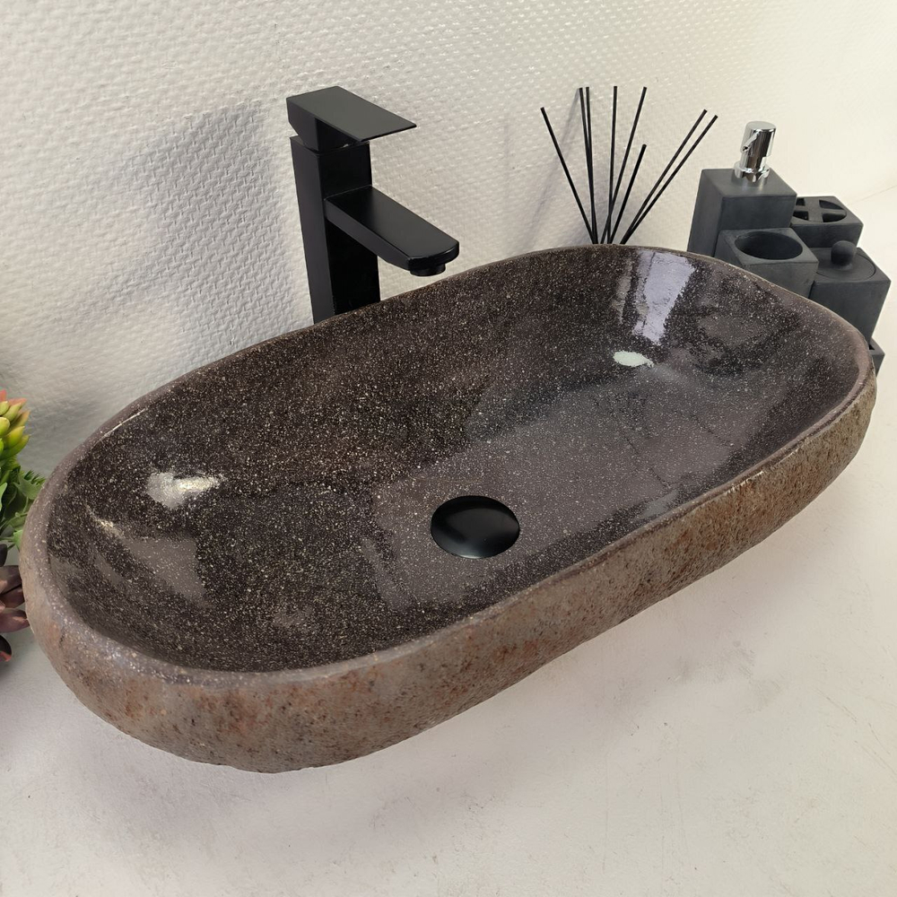 Раковина из речного камня RS-65047 58*34*15 0862