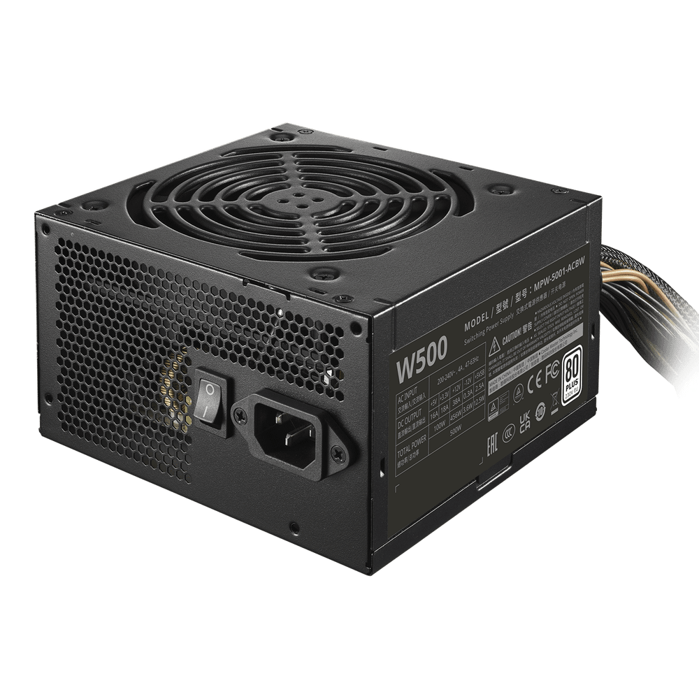 Блок питания CoolerMaster  500W, Elite NEX White W500, Non Modular, >85%, Черный, MPW-5001-ACBW-BEU