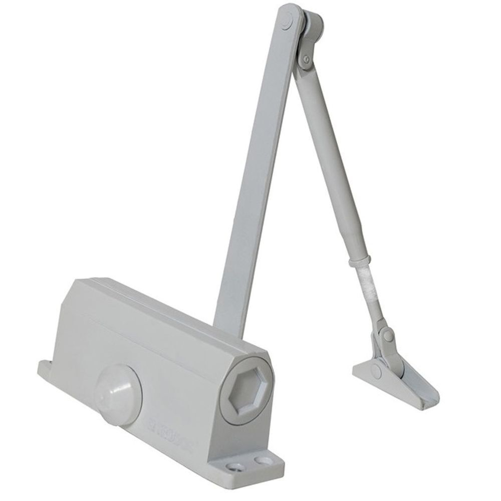 Доводчик дверной Trodos, TD-100, с фиксац, до 100 кг, 90, бел, 272034