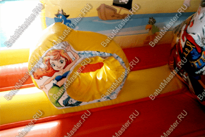 Коммерческий надувной батут "Сундучок с крышей"