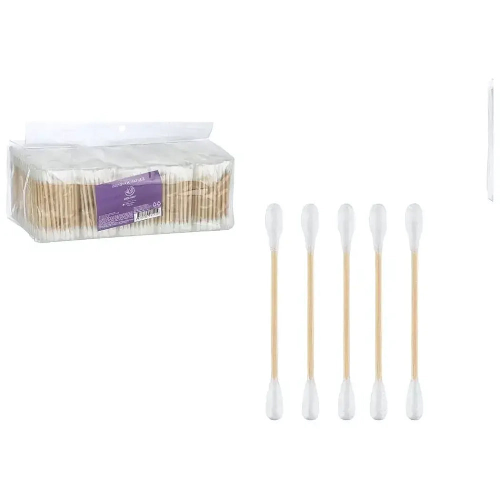 Палочки ватные бамбуковые, 1000 шт