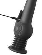 Черный вибратор с функцией фрикций Pogo Thruster - 23,5 см. (Цвет: черный)