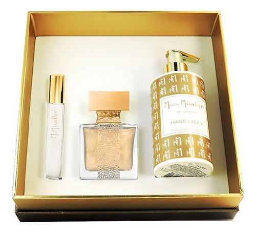 M. Micallef Набор Jewel Ylang Box (парфюмированная вода Ylang in Gold 30мл + Royal Muska 10мл + крем для рук 250мл)