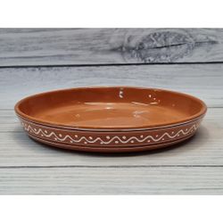 Тарелка с бортом d 23,5 см h4 см 500 мл "Псковский" керамика ПГ [6]