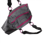 Сумка женская/для девочки, 240х350х140 мм, "Also Like Flowers", 2 отделения, текстиль, ручки текстиль, резинка в подарок, серый