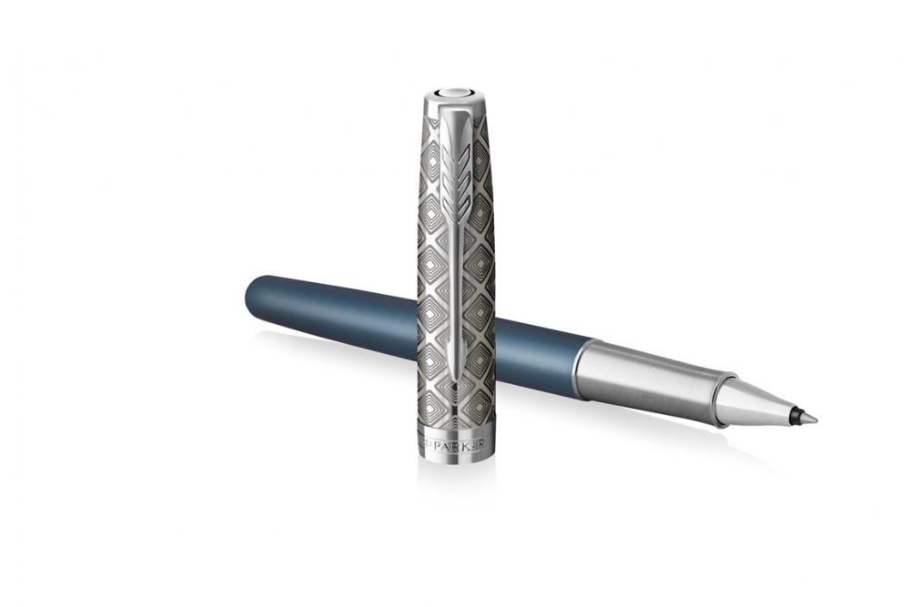 Ручка-роллер Parker Sonnet Premium Refresh BLUE CT, стержень: F, цвет чернил: black, в подарочной упаковке