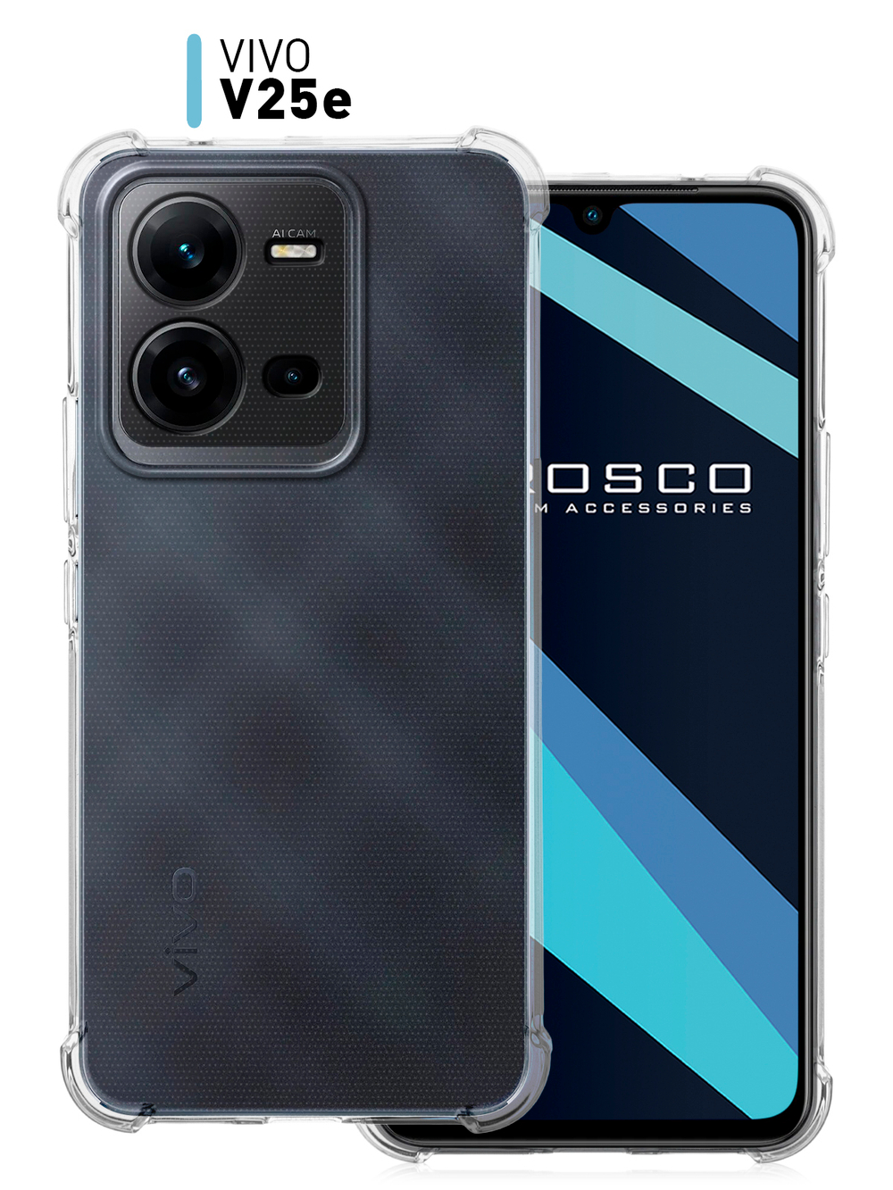 Чехол ROSCO для Vivo V25e;Vivo V25 оптом (арт. VV-V25E-HARD-TPU-TRANSPARENT)