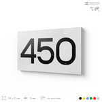 Номер на дверь 450, табличка на дверь для офиса, квартиры, кабинета, аудитории, склада, белая 120х70 мм, Айдентика Технолоджи