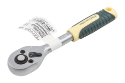 Трещотка RF-80222W реверсивная с резиновой ручкой 1/4"(L-150мм, 45зуб.) ROCKFORCE