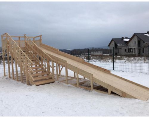 Зимняя горка TORUDA Север wood-8 (скат 9 м)