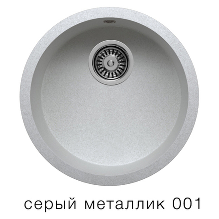 Кухонная мойка Tolero R-104 435мм Серый металлик №001