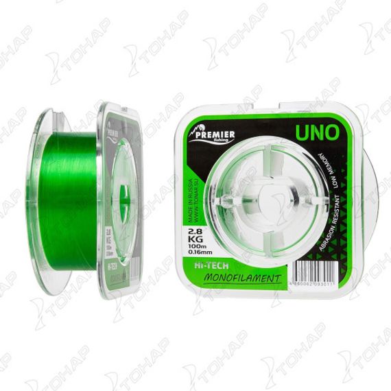Леска UNO 0,16mm/100m Green Nylon (PR-U-G-016-100) Premier Fishing