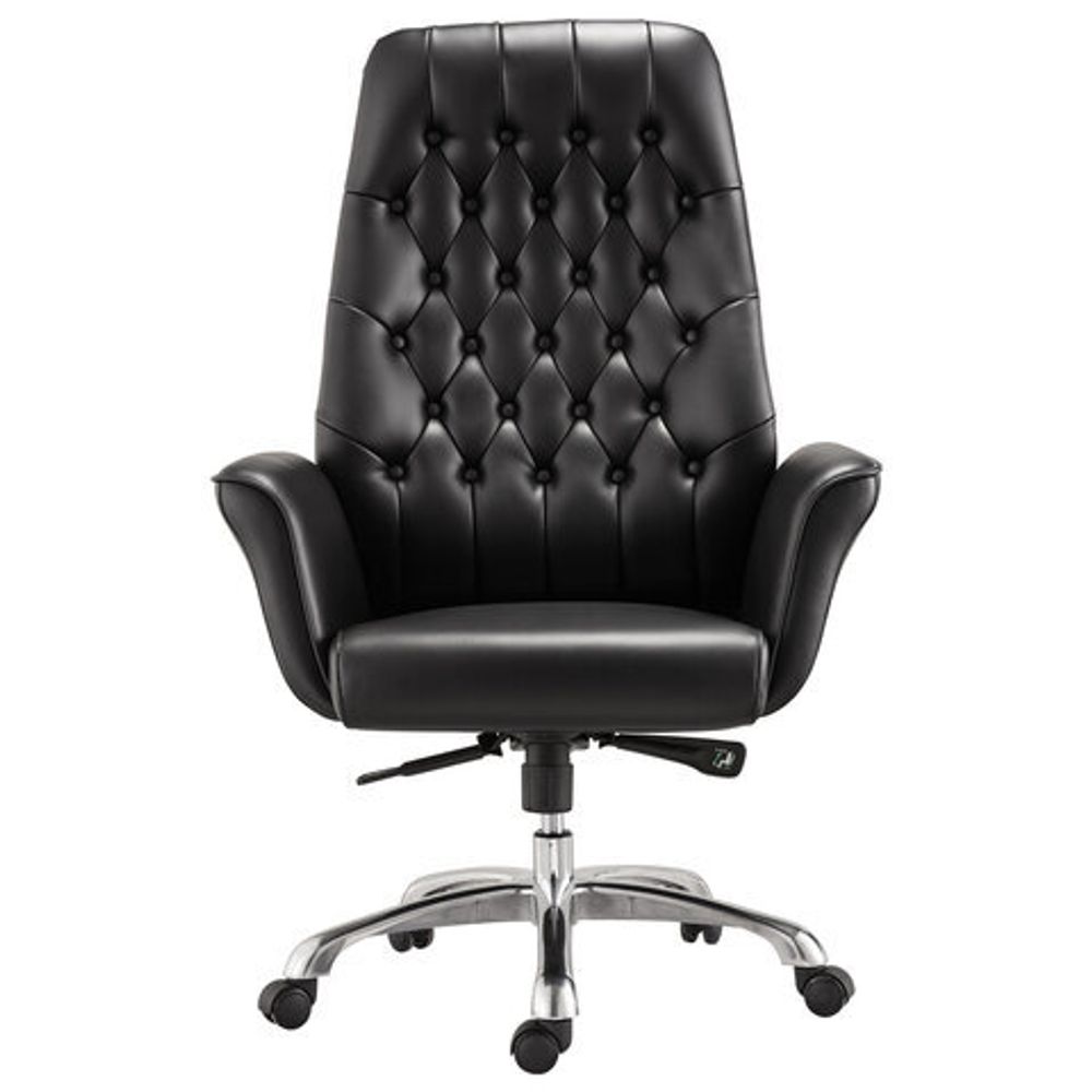 Кресло офисное BRABIX PREMIUM "Legacy EX-750", синхромеханизм, алюминий, экокожа, черное, 532492