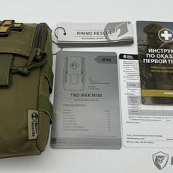 Тактическая аптечка “RHINO RESCUE” MINI 11 в 1, олива