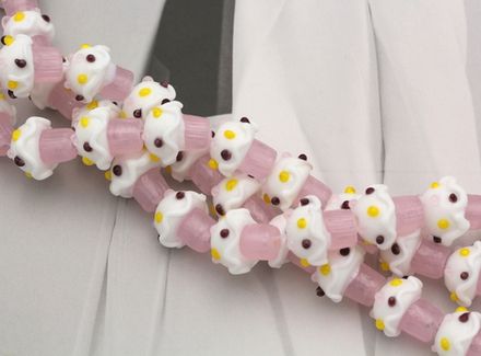 Бусина "Кексик" 15мм, стекло