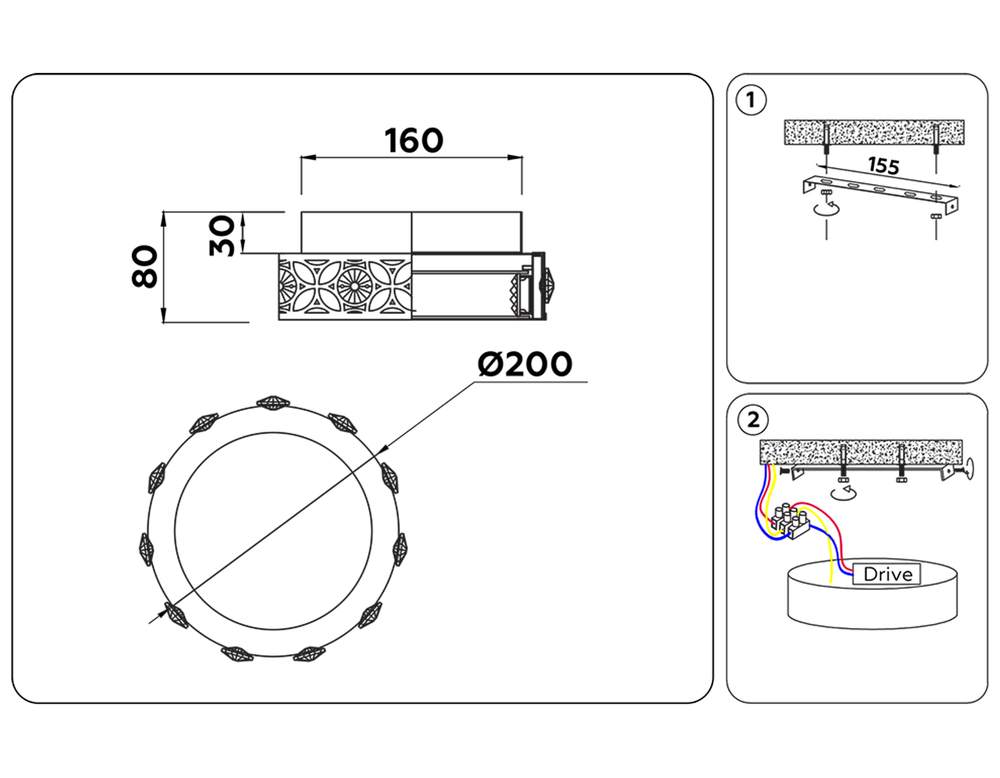 Ambrella Настенно-потолочный светодиодный светильник с хрусталем Ice FA9420