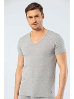 Футболка мужская с V-образным вырезом серый меланж