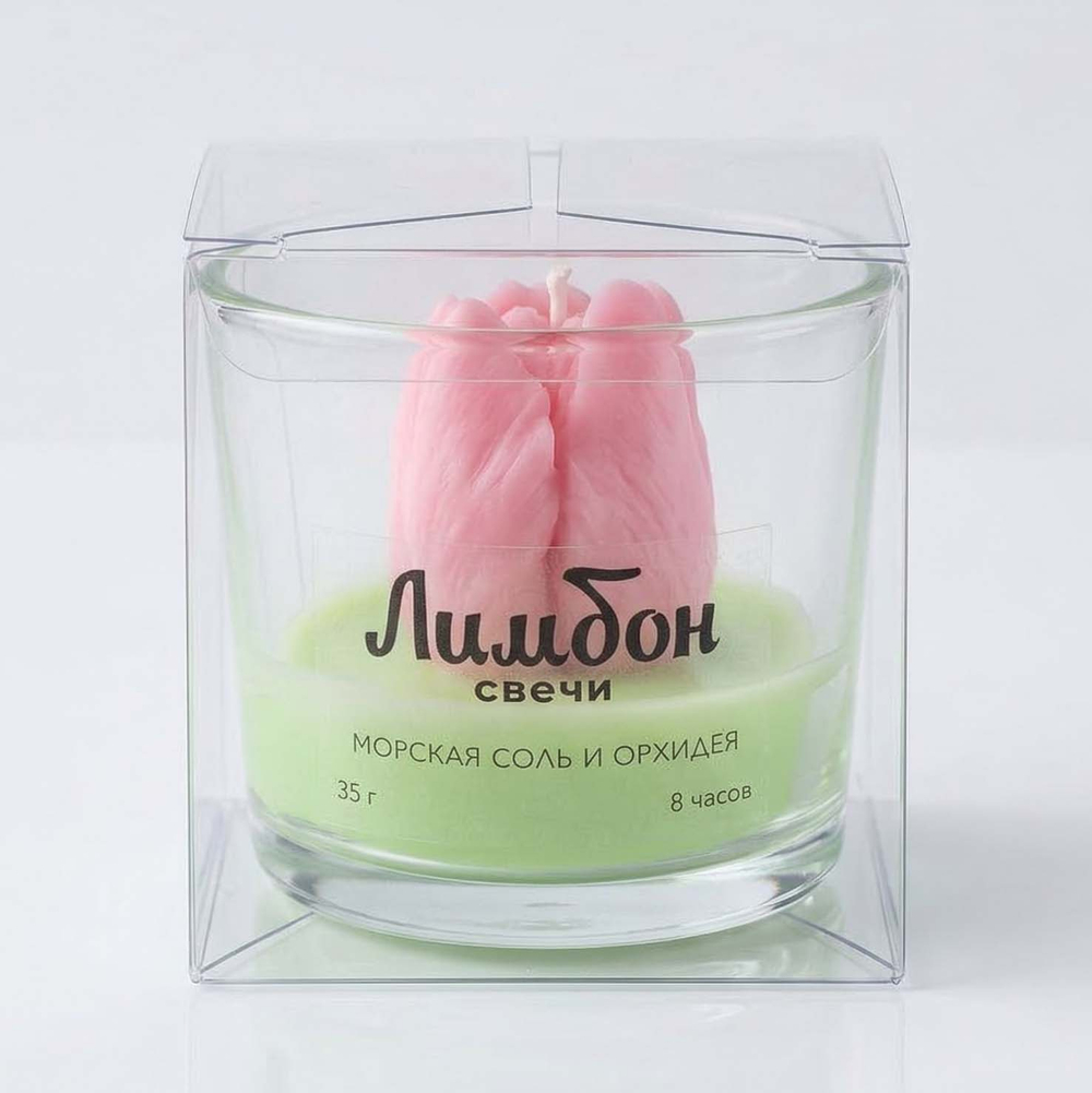 Ароматическая свеча "Розовый тюльпан", 35 г