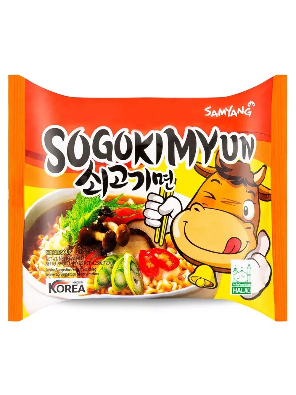 Лапша Sogokimyun со вкусом Говядины 120 г * 3 шт
