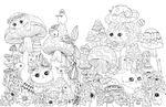 A Million Kittens. Coloring Book