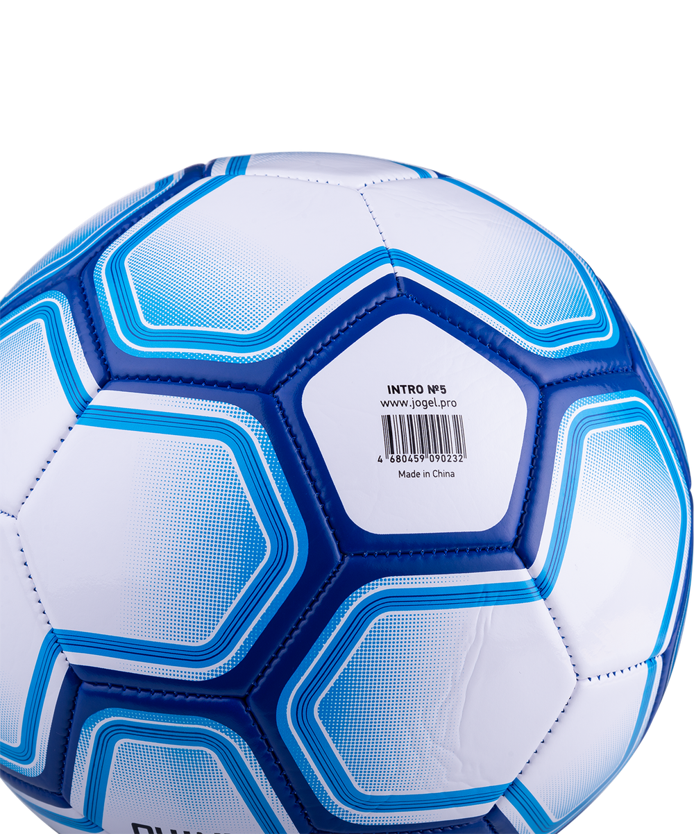 Мяч футбольный Intro №5, белый/синий