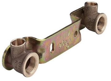 Viega водорозетка бронзовая 15х1/2" двойная на рельефной планке (94476.0 фитинги под пайку)