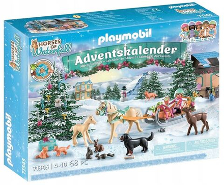 Конструктор Playmobil WORLD OF HORSES - Адвент-календарь Плеймобиль - Мир лошадей Рождественские сани 71345