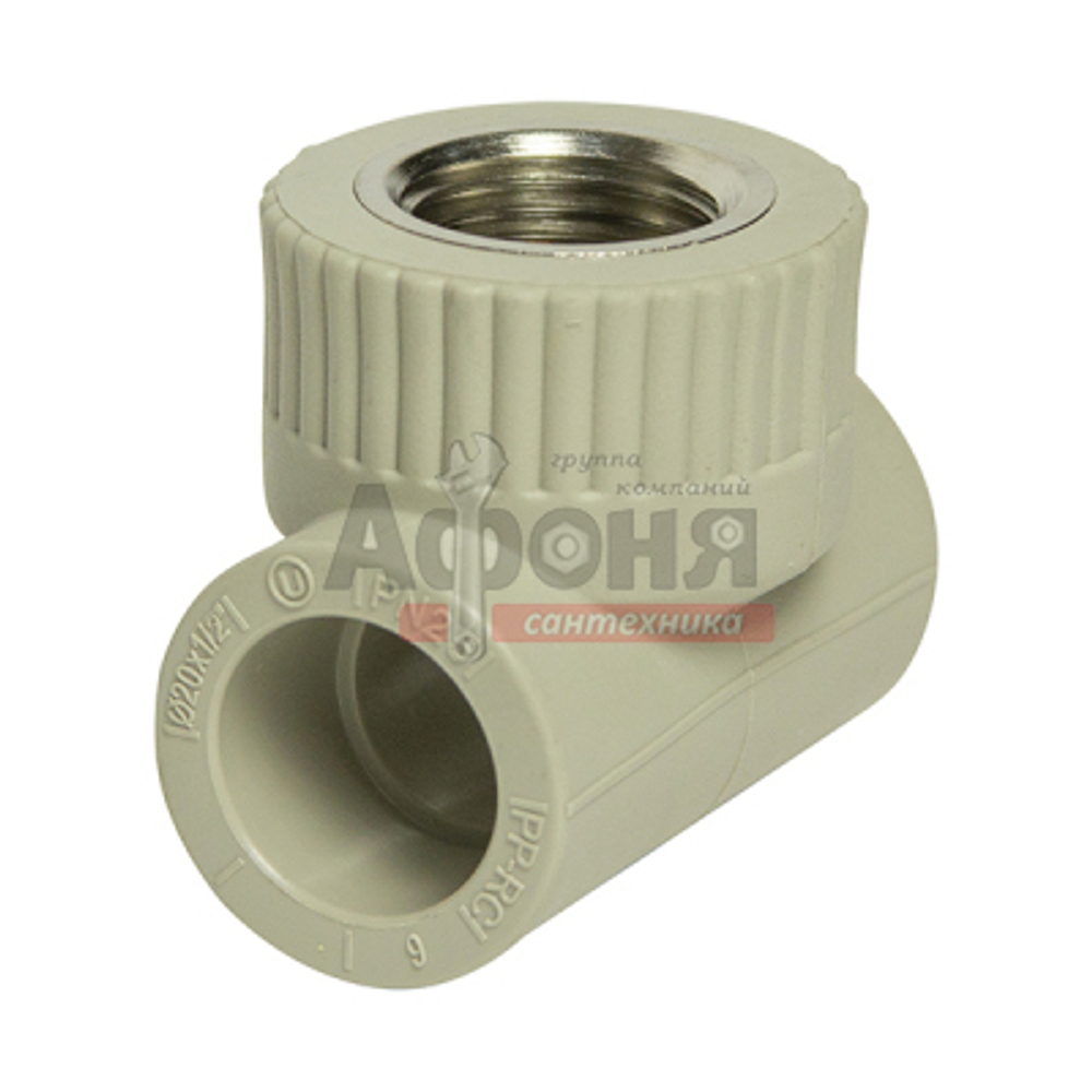 Тройник комб. вн 20х1/2''х20 VRT® СЕРЫЙ (Россия)