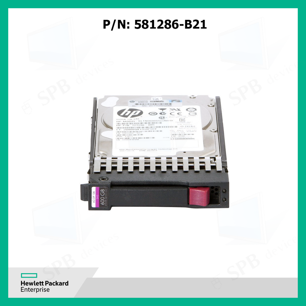 Жесткий диск Hewlett-Packard 2.5 600Gb SAS 10k 6G SFF Hot Plug HDD (581286-B21) 581311-001