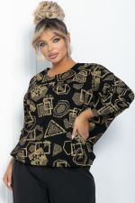 Блузон Ты вдохновение (черно-золотой) Б11879 LT Collection