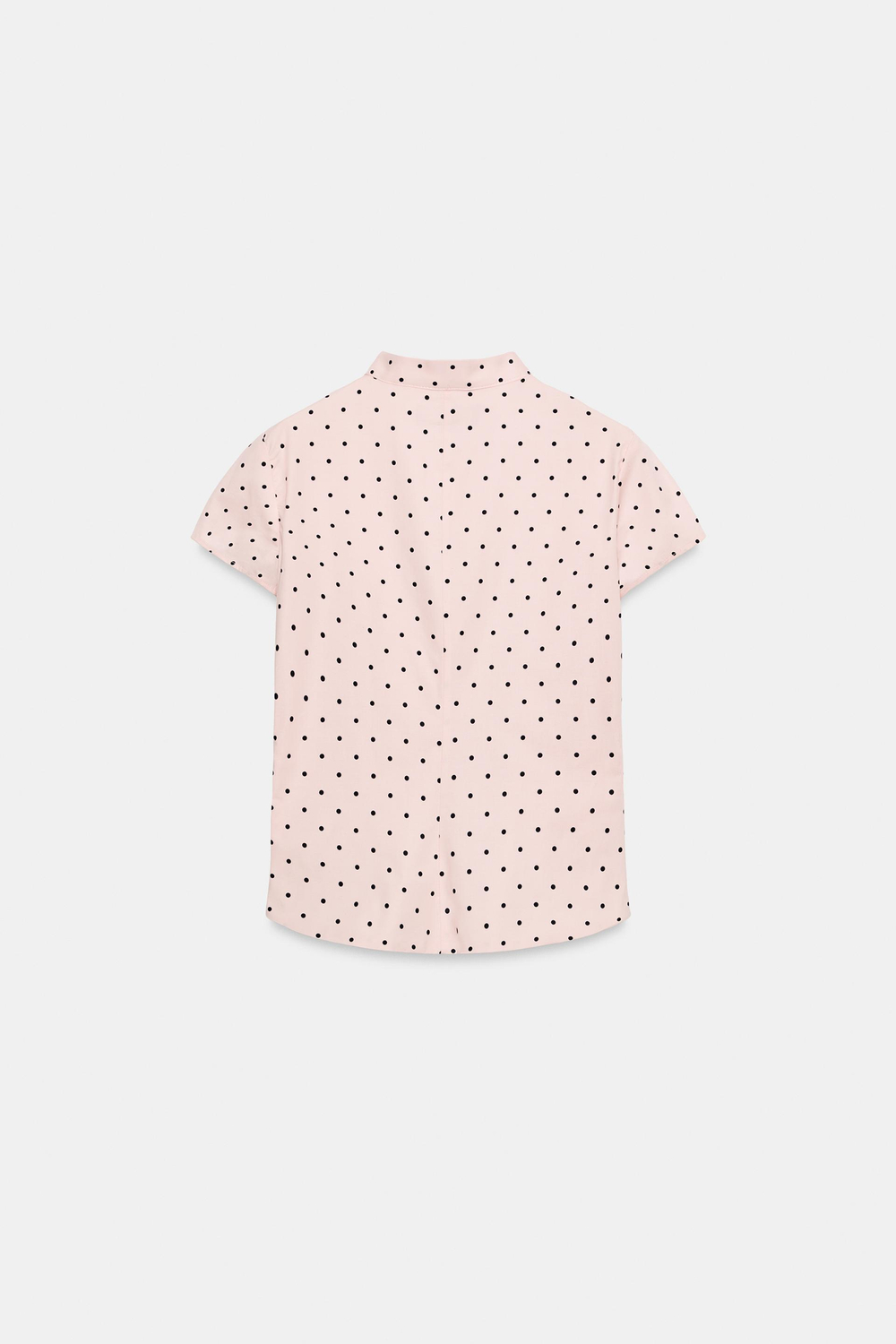 ZARA ТОП С ВОРОТНИКОМ-СТОЙКОЙ, ЦВЕТ РОЗОВОГО МЕЛА