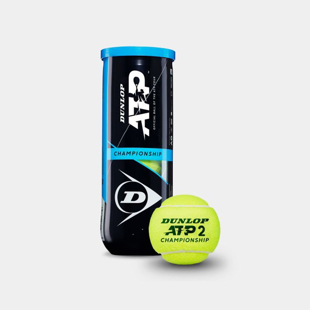 Мяч теннисный Dunlop ATP Championship 3B, 601626, уп.3ш, одобр. ITF, нат.резина,фетр.
