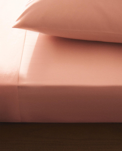 Zara Home - Простыня с ситцевой резинкой, высота 30 см (вес 200 нитей), коралловый, 90х200х30 см