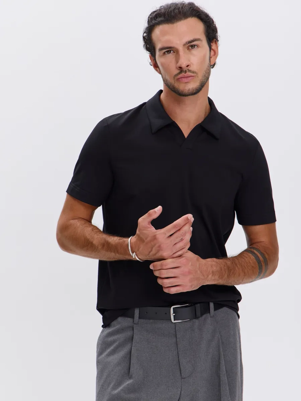 Футболка-поло трикотажная повседневная