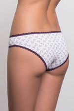 Белые хлопковые трусики с нежным цветочным рисунком (Размер: M) (Цвет: белый)