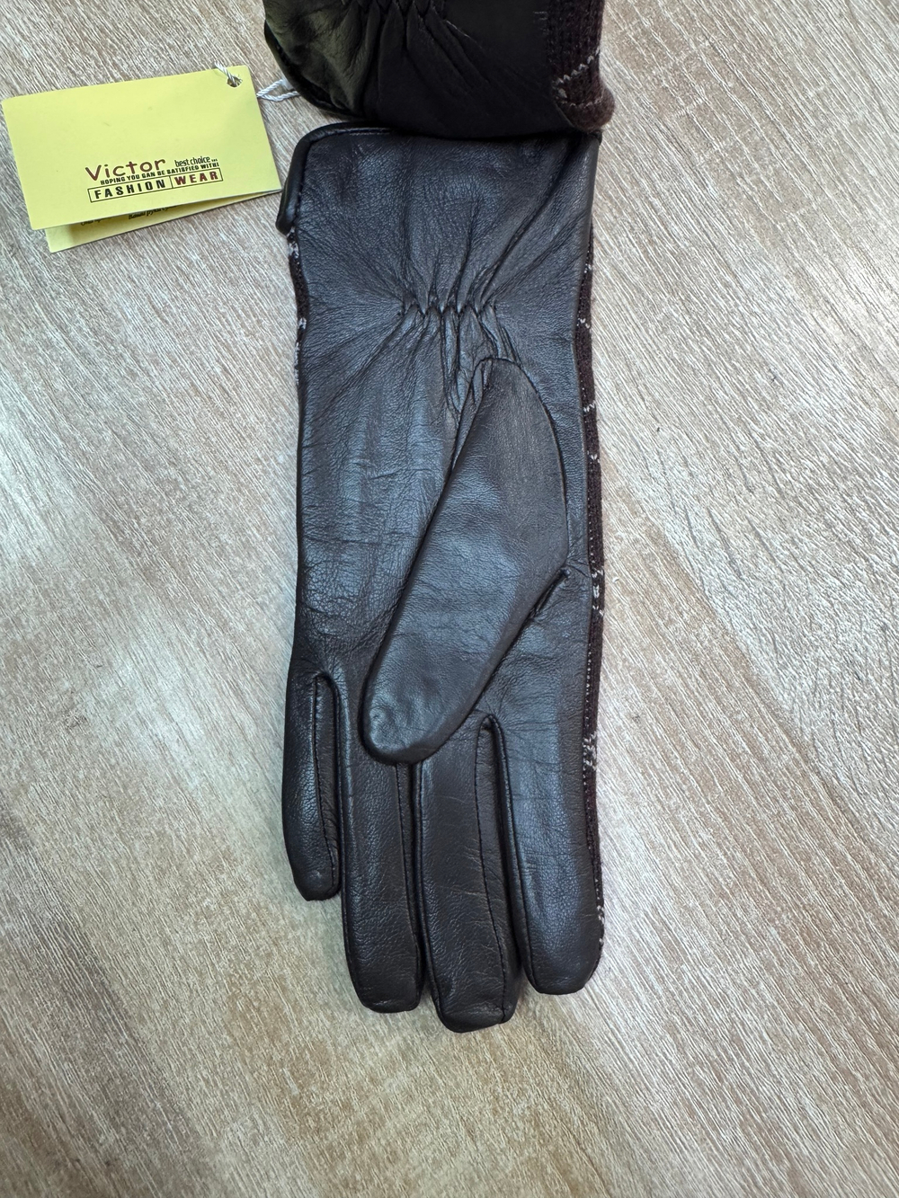 Перчатки.Женские.Кожаные.Люкс качества. Подклад: плюш-флис. 5 шт в упаковке.