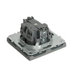 Розетка с заземлением и со шторкой, без рамки Stekker Эмили 49958