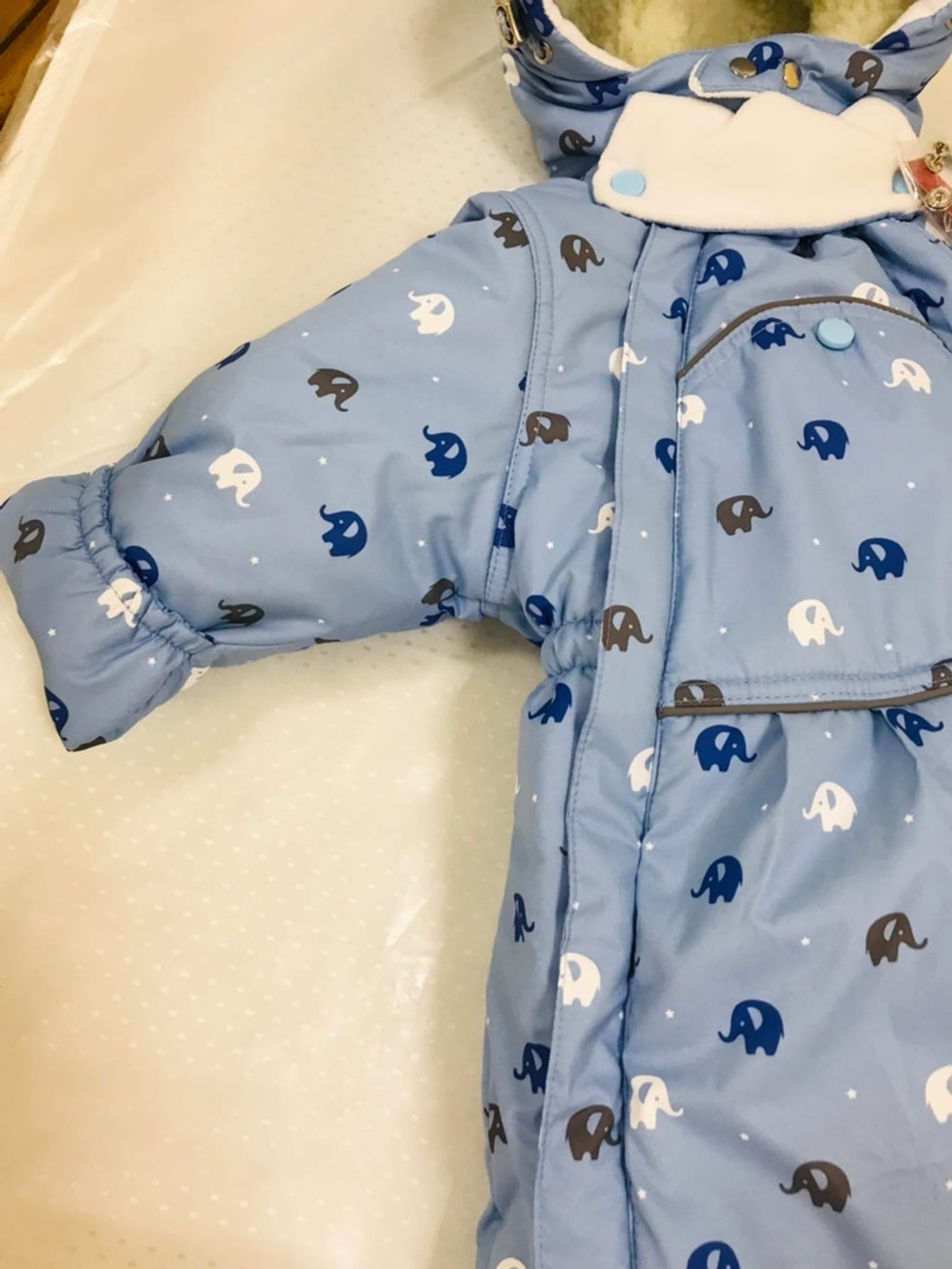 Комбинезон-трасформер детский 2в1 "Слоники" , модель: 72-18 (Rusland) (Цвет: Серый, Размер: 80)