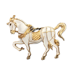 Брошка "Белая лошадь лошадка ". Женская брошь,украшение.Подарок на новый год. Символ года