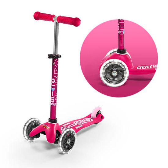 Самокат Mini Micro Deluxe LED Розовый