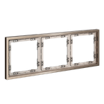 Рамка металлическая на 3 поста, S70 Metal (платина)