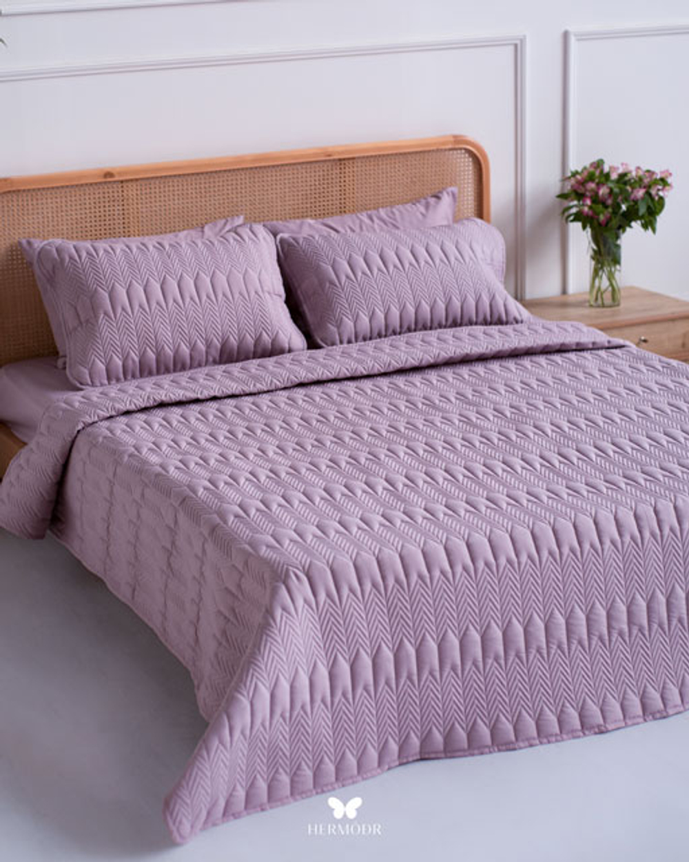 Комплект стеганного покрывала и 2 наволочек Kaj Willow Hermodr 130220281 Иран