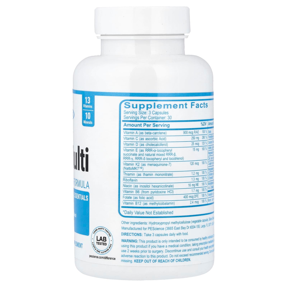 PEScience, TruMulti, формула для мужчин`` 90 капсул