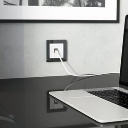 Розетка Ethernet RJ-45 и со шторками, без рамки Werkel белый W5120101